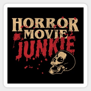 Horror Movie Junkie - Halloween Retro Vintage Horror Lover Sticker